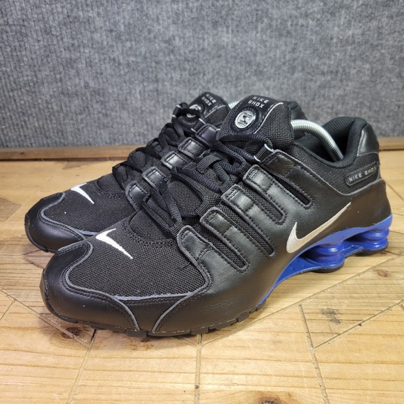 Nike ID Shox Mens 10 Wide 616118-981‎ Black Racer Blue Retro Nike Shoes Custom